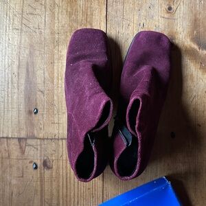 White Mountain Burgundy Suede Slip-On Loafers
